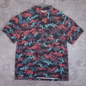 UNDER ARMOUR Playoff 3.0 Golf Polo Shirt Mens 2XL‎ Floral Black Blue Orange